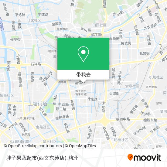 胖子果蔬超市(西文东苑店)地图