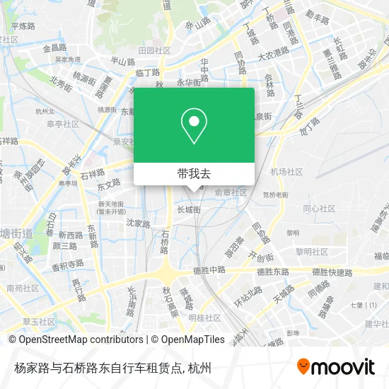 杨家路与石桥路东自行车租赁点地图
