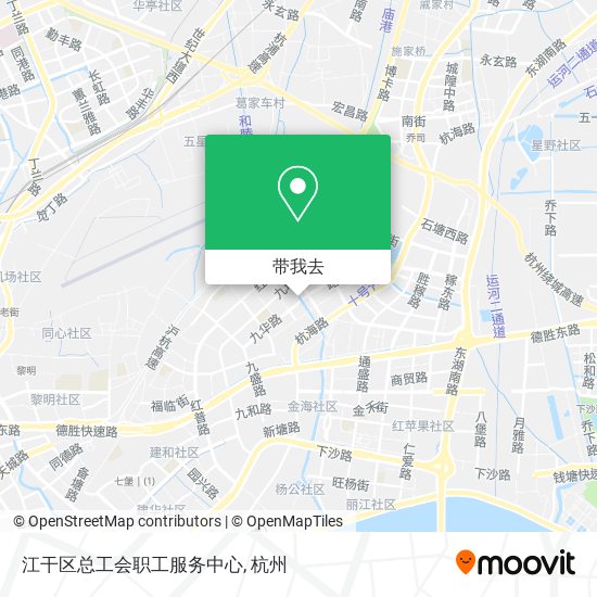 江干区总工会职工服务中心地图