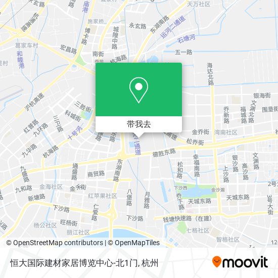 恒大国际建材家居博览中心-北1门地图