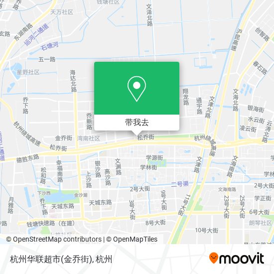 杭州华联超市(金乔街)地图