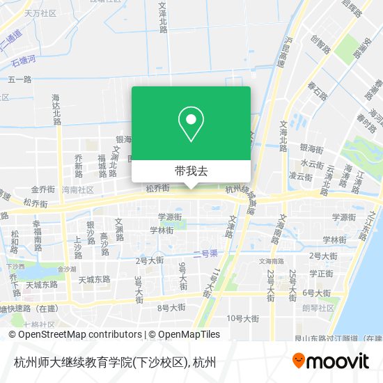 杭州师大继续教育学院(下沙校区)地图