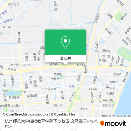 杭州师范大学继续教育学院下沙校区-文泽嘉乐中心5地图