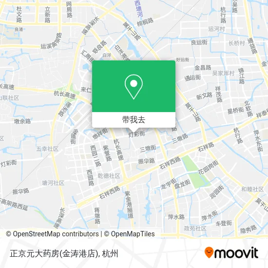 正京元大药房(金涛港店)地图