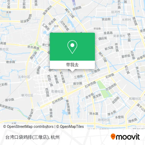 台湾口袋鸡排(三墩店)地图