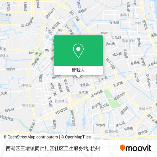 西湖区三墩镇同仁社区社区卫生服务站地图