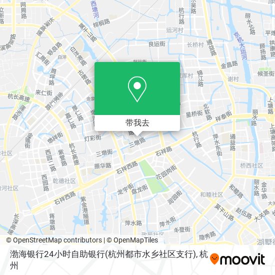 渤海银行24小时自助银行(杭州都市水乡社区支行)地图