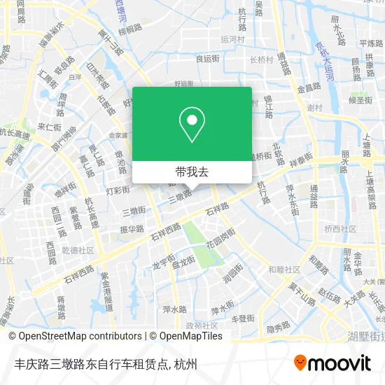 丰庆路三墩路东自行车租赁点地图