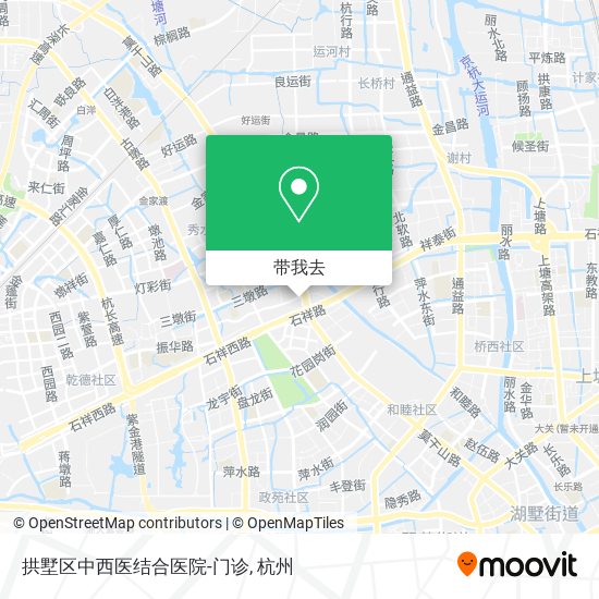 拱墅区中西医结合医院-门诊地图