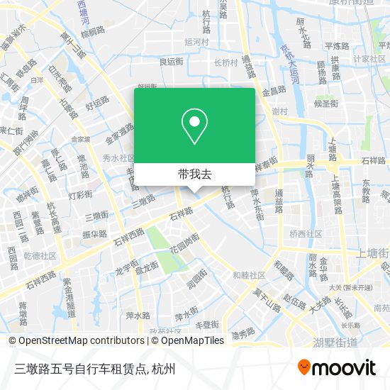 三墩路五号自行车租赁点地图