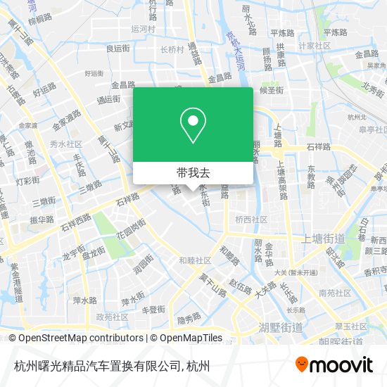 杭州曙光精品汽车置换有限公司地图