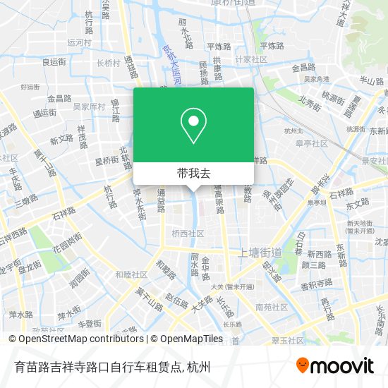 育苗路吉祥寺路口自行车租赁点地图