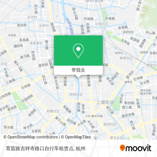 育苗路吉祥寺路口自行车租赁点地图