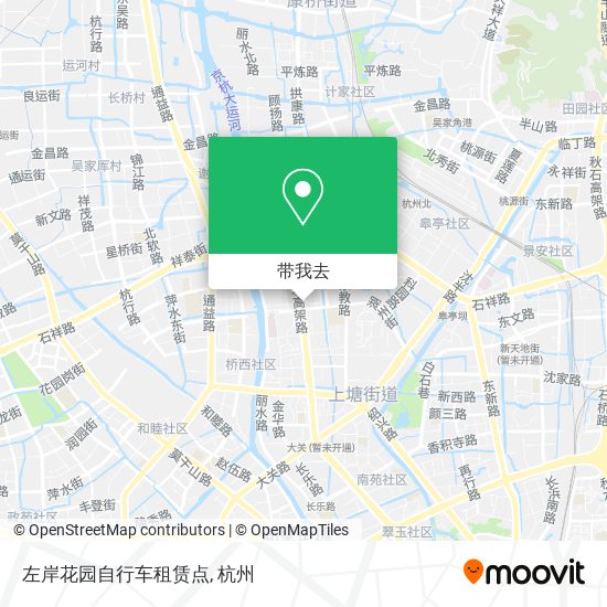 左岸花园自行车租赁点地图