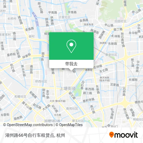 湖州路66号自行车租赁点地图