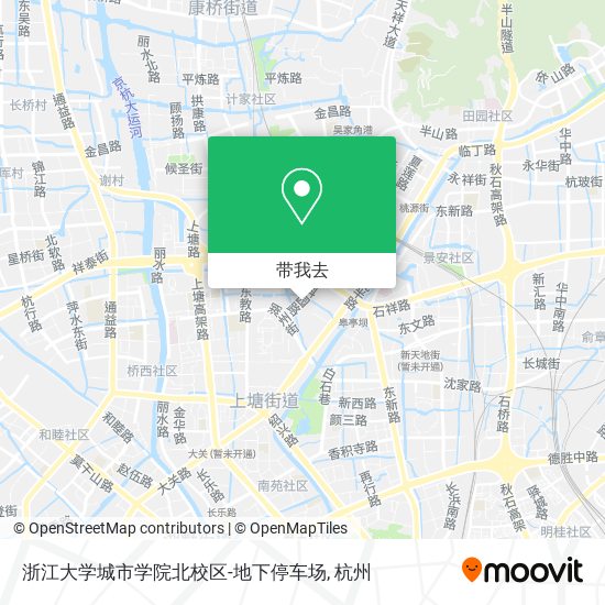 浙江大学城市学院北校区-地下停车场地图