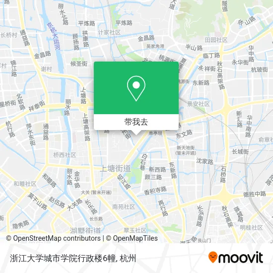 浙江大学城市学院行政楼6幢地图