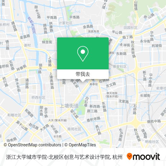 浙江大学城市学院-北校区创意与艺术设计学院地图