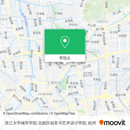 浙江大学城市学院-北校区创意与艺术设计学院地图