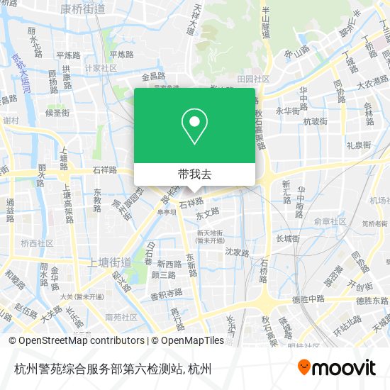杭州警苑综合服务部第六检测站地图