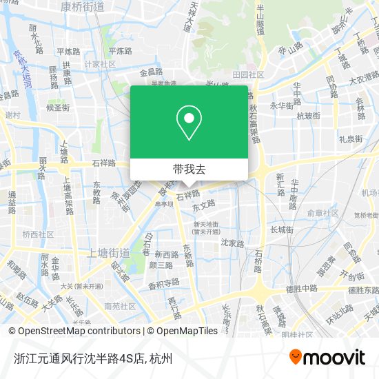 浙江元通风行沈半路4S店地图