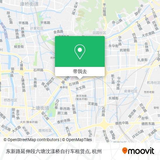 东新路延伸段六塘汶漾桥自行车租赁点地图