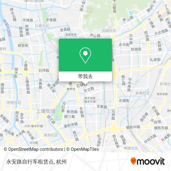 永安路自行车租赁点地图