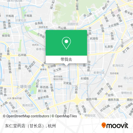 东仁堂药店（甘长店）地图