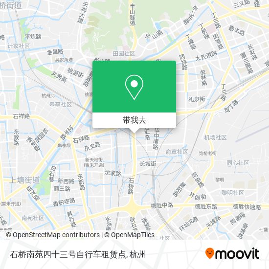 石桥南苑四十三号自行车租赁点地图