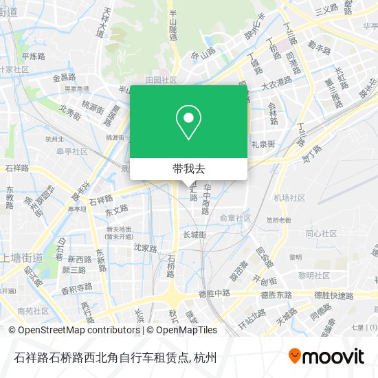 石祥路石桥路西北角自行车租赁点地图