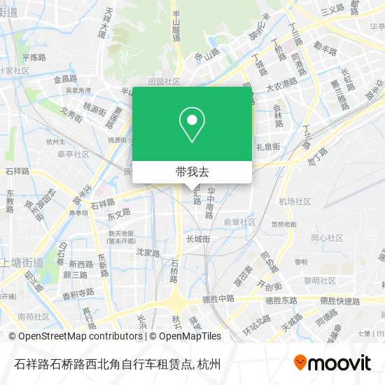 石祥路石桥路西北角自行车租赁点地图