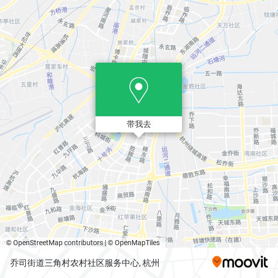乔司街道三角村农村社区服务中心地图