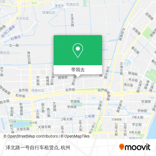 泽北路一号自行车租赁点地图