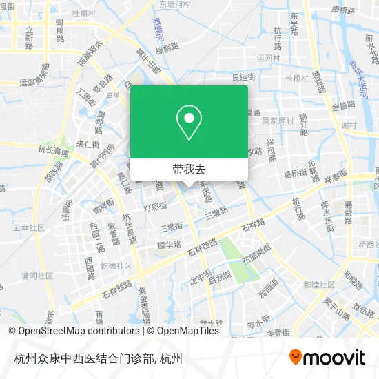 杭州众康中西医结合门诊部地图