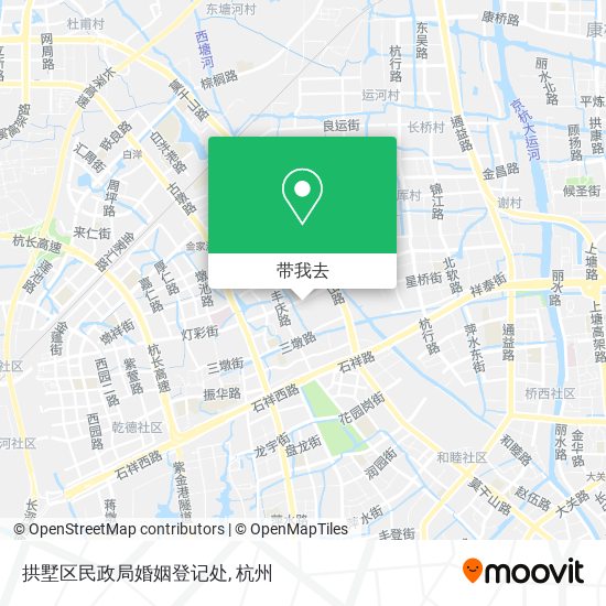 拱墅区民政局婚姻登记处地图