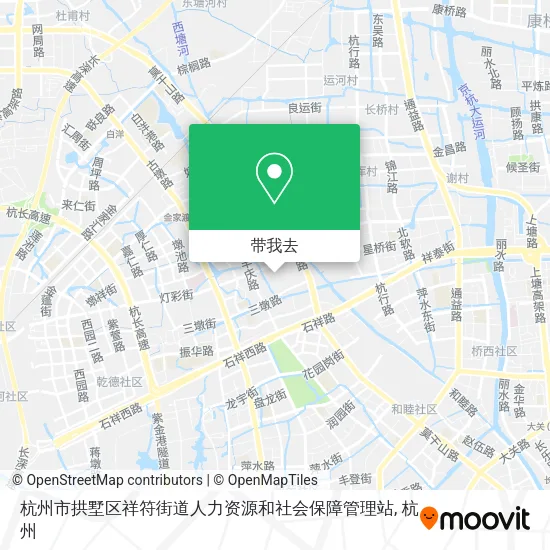 杭州市拱墅区祥符街道人力资源和社会保障管理站地图