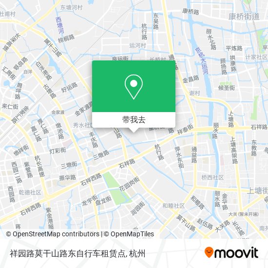 祥园路莫干山路东自行车租赁点地图