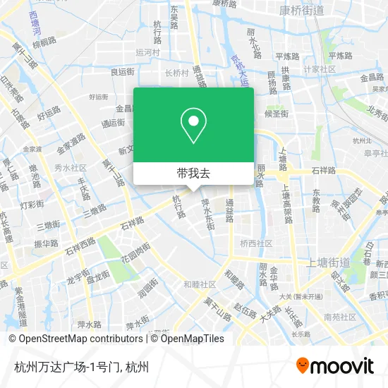 杭州万达广场-1号门地图