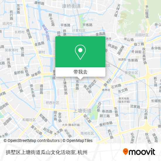 拱墅区上塘街道瓜山文化活动室地图