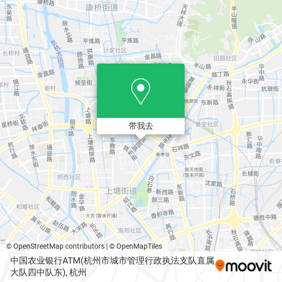 中国农业银行ATM(杭州市城市管理行政执法支队直属大队四中队东)地图