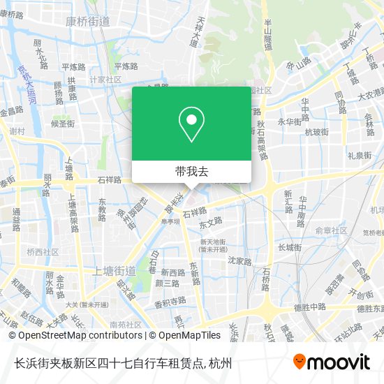 长浜街夹板新区四十七自行车租赁点地图