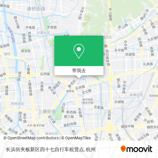长浜街夹板新区四十七自行车租赁点地图