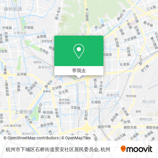 杭州市下城区石桥街道景安社区居民委员会地图