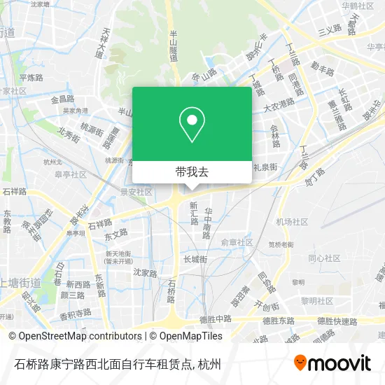 石桥路康宁路西北面自行车租赁点地图