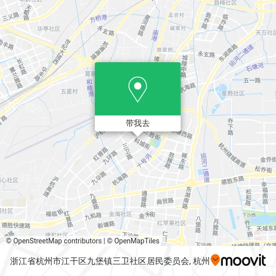 浙江省杭州市江干区九堡镇三卫社区居民委员会地图