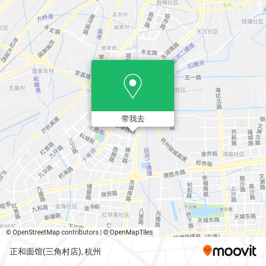 正和面馆(三角村店)地图