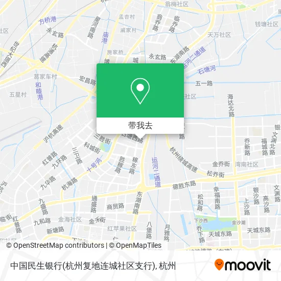 中国民生银行(杭州复地连城社区支行)地图