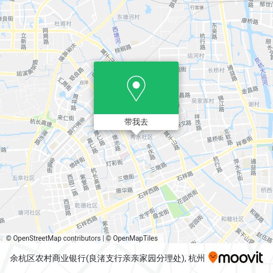 余杭区农村商业银行(良渚支行亲亲家园分理处)地图