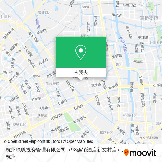 杭州玖叭投资管理有限公司（98连锁酒店新文村店）地图