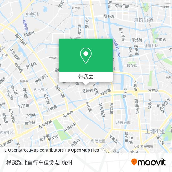 祥茂路北自行车租赁点地图